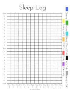 Sleep Tracker Printable and Monthly Sleep Log