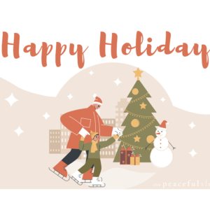 Happy Holidays graphic | The Peaceful Sleeper