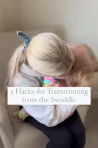Instagram reel on transitioning from a swaddle |The Peaceful Sleeper