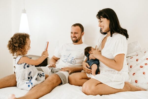 Family with a toddler and baby Co-Sleeping |The Peaceful Sleeper