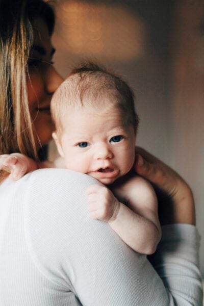 Newborn before bed with tired eyes |The Peaceful Sleeper