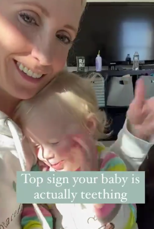 Teething baby reel on Instagram |The Peaceful Sleeper