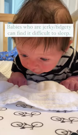 Jerky or fidgety baby Instagram Reel |The Peaceful Sleeper