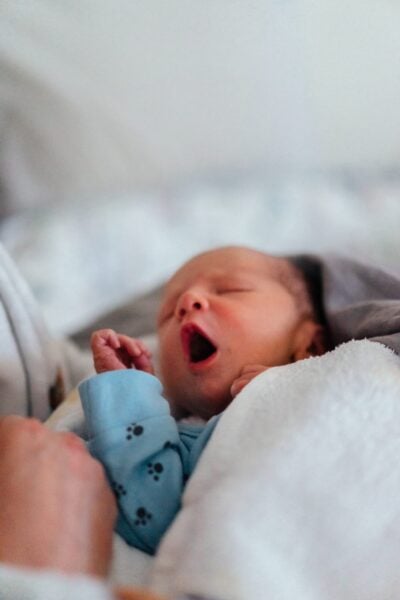 Newborn showing hunger cue |The Peaceful Sleeper