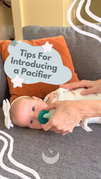 Instagram Reel of Tips for Using a Pacifier | The Peaceful Sleeper