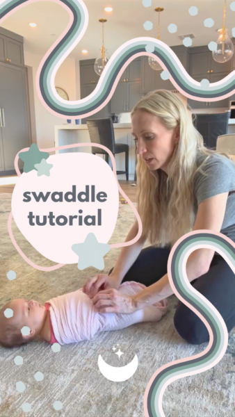 Instagram Reel of a Swaddle Tutorial | The Peaceful Sleeper