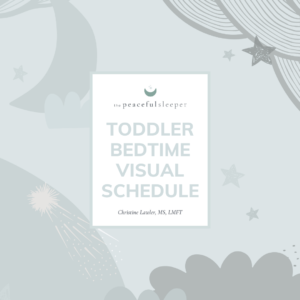 toddler bedtime visual schedule printable and editable | The Peaceful Sleeper