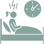 dreading nighttime icon | The Peaceful Sleeper