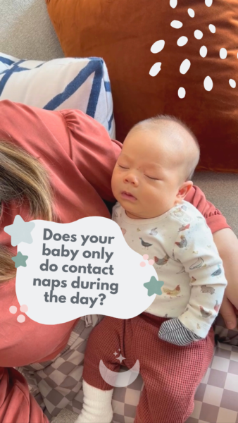 Does your baby only do contact naps during the day | The Peaceful Sleeper