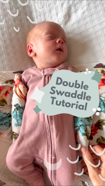 Double Swaddle Tutorial on Instagram | The Peaceful Sleeper