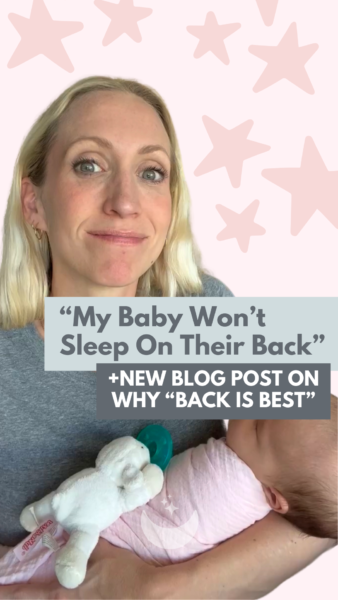 Baby Won't Sleep On Their Back on Instagram | The Peaceful Sleeper